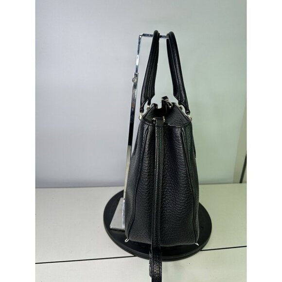 For Repair - Kate Spade Leighton Large Satchel Tote Black Pebbled Leather Purse - Picture 4 of 12